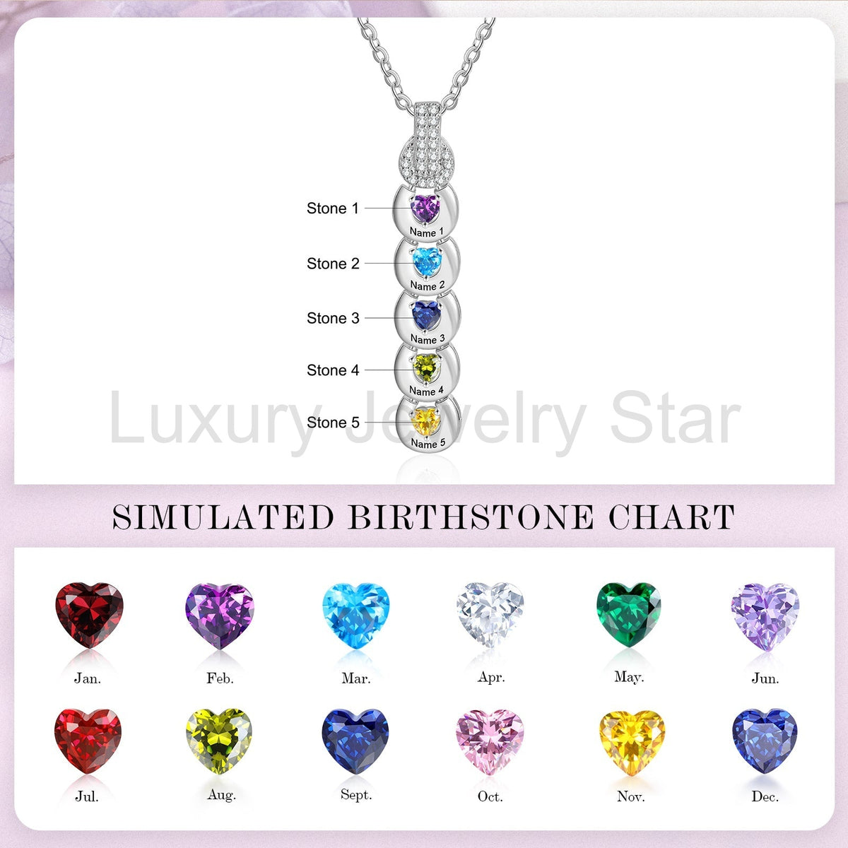 Custom Birthstone Necklace - image 12