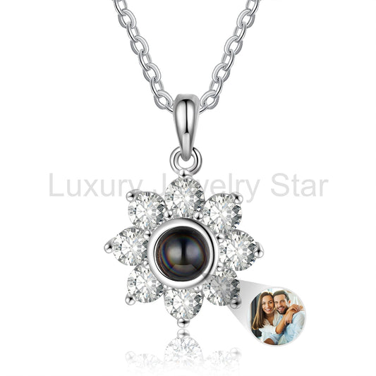 Custom Photo Snowflake Projection Necklace - image 2