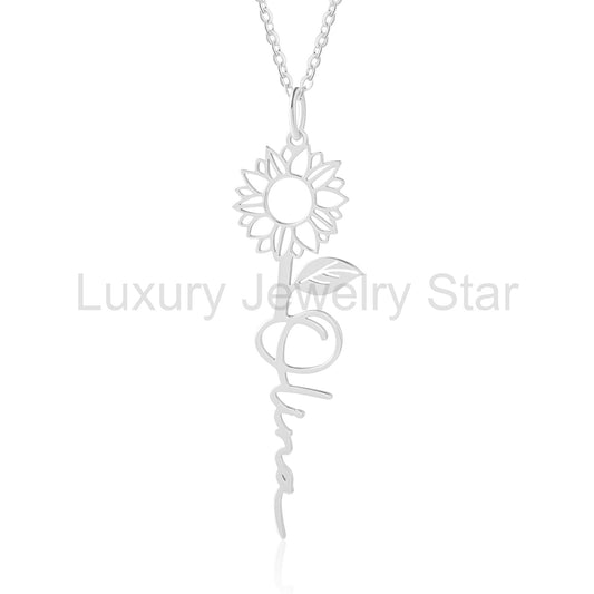 Custom Sunflower Necklace - image 2