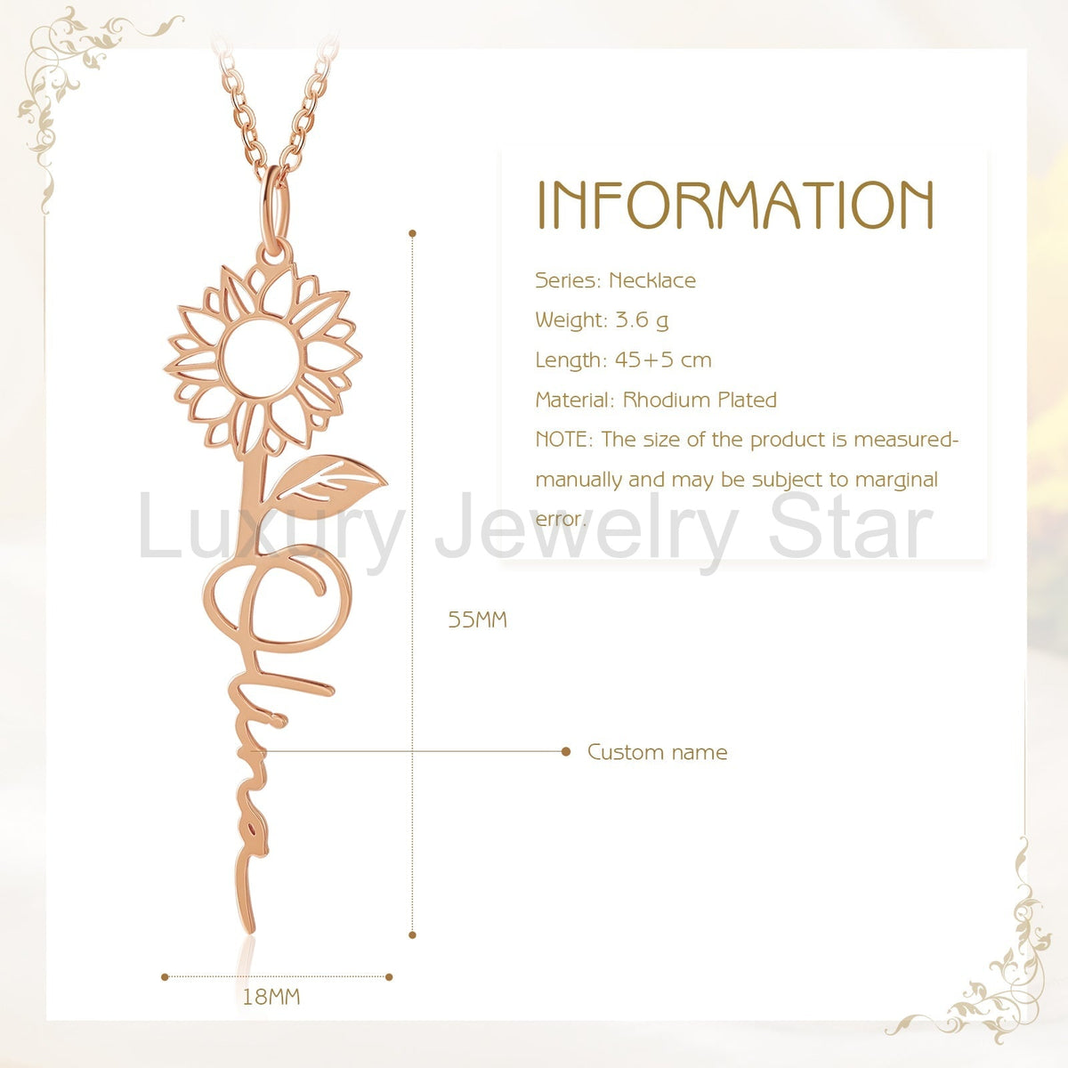 Custom Sunflower Necklace - image 7