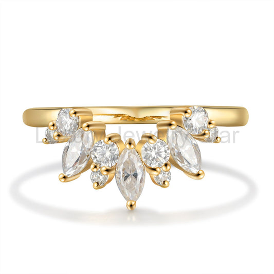 K Gold Natural Moissanite Ring - image 2