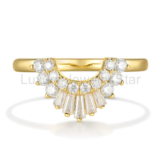 K Gold Natural Moissanite Ring - image 2