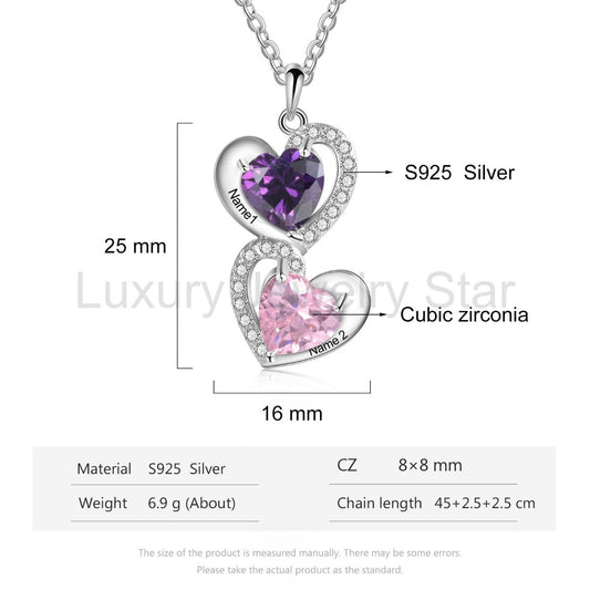 S925 Silver Heart Shape CZ Necklace - image 2