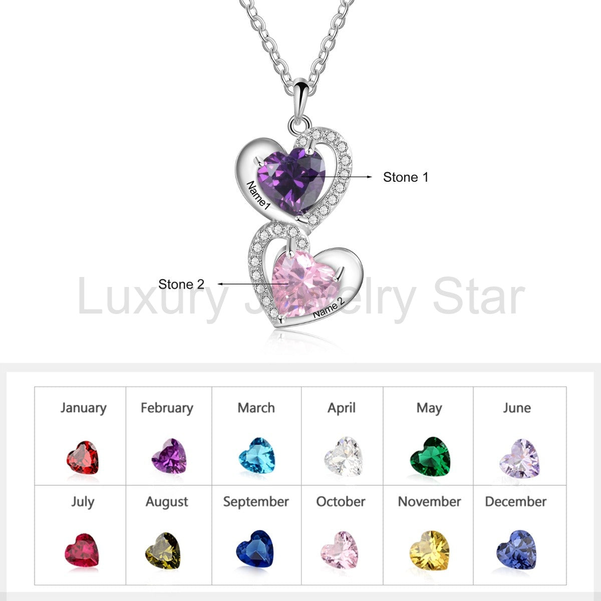 S925 Silver Heart Shape CZ Necklace - image 7