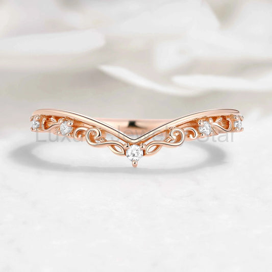 Melody Musical Note Moissanite Wedding Band