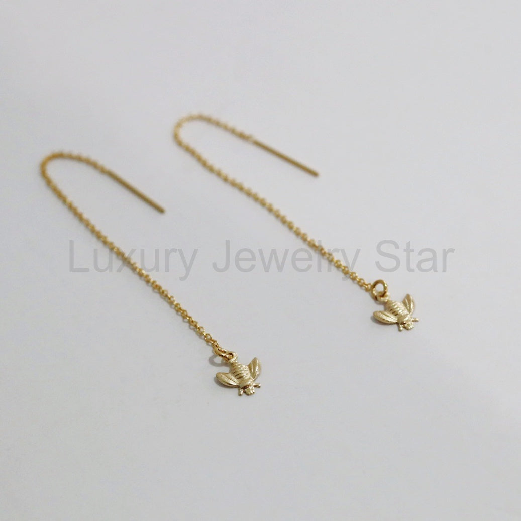 Bee Threader Earrings in 14 Karat Gold Fill - image 3