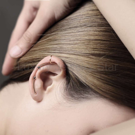 REVERSE BLACK DIAMOND EAR CUFF - image 2
