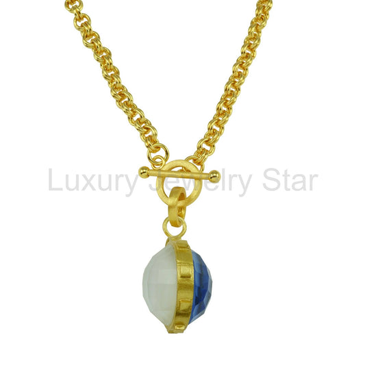 Betty Carré Gisele Necklace | Tanzanite & Mother of Pearl - image 2
