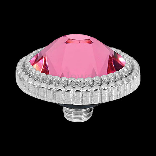 QUDO Fabero Flat Top Silver | Pink Crystal Collection - image 2