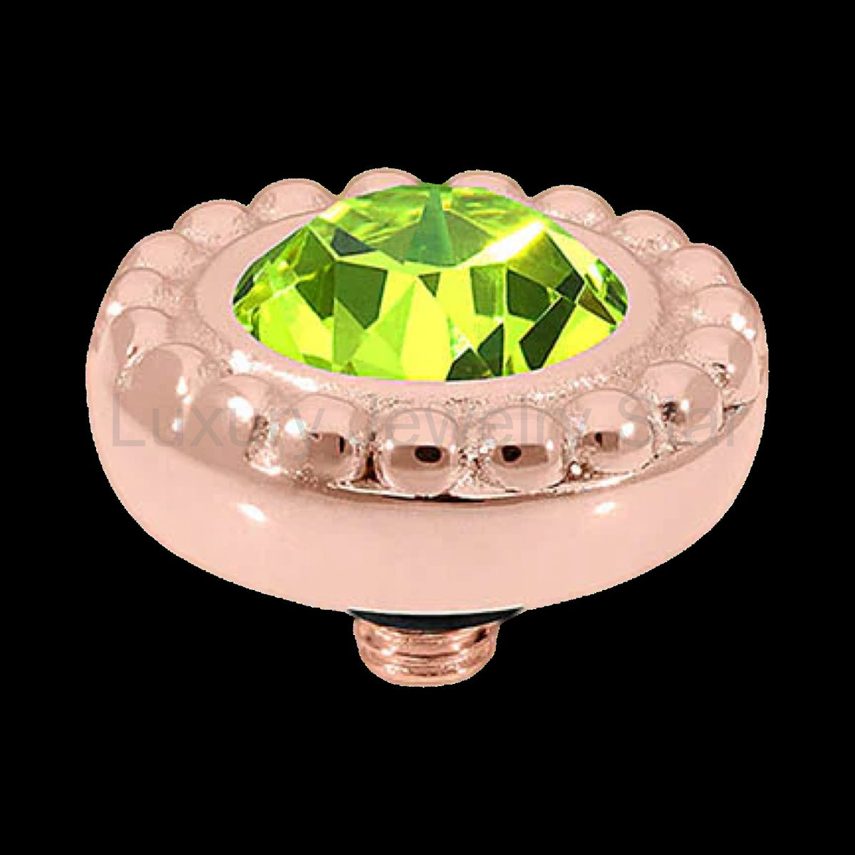 QUDO Ghiare Top Rose Gold | Green & Gold Crystal Collection