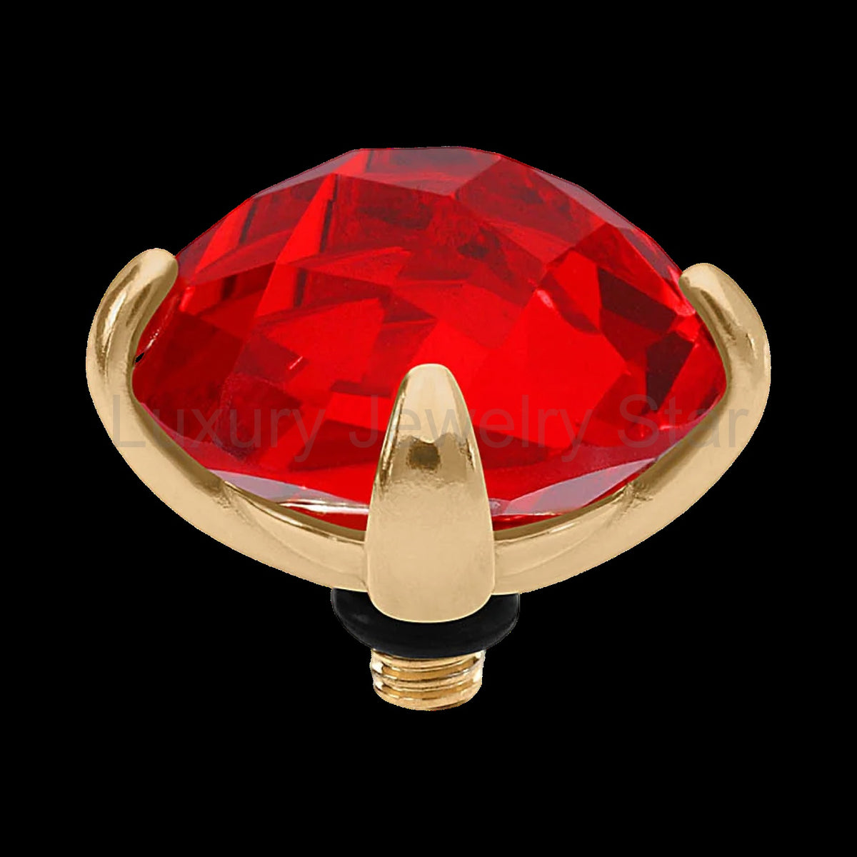 QUDO Seano Top 0.51" Gold | Red & Orange Crystal Collection