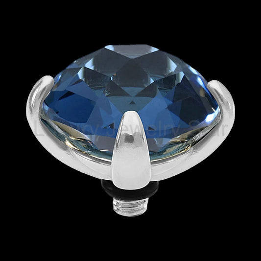 QUDO Seano Top 0.51" Silver | Blue Crystal Collection - image 2