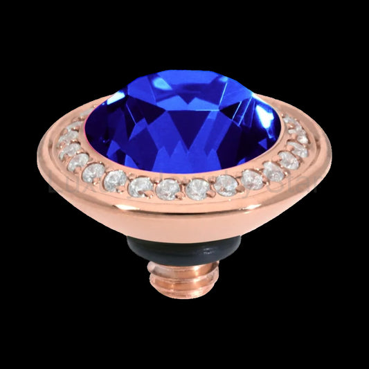 QUDO Tondo Deluxe Top 0.35" Rose Gold | Blue Crystal Collection - image 2