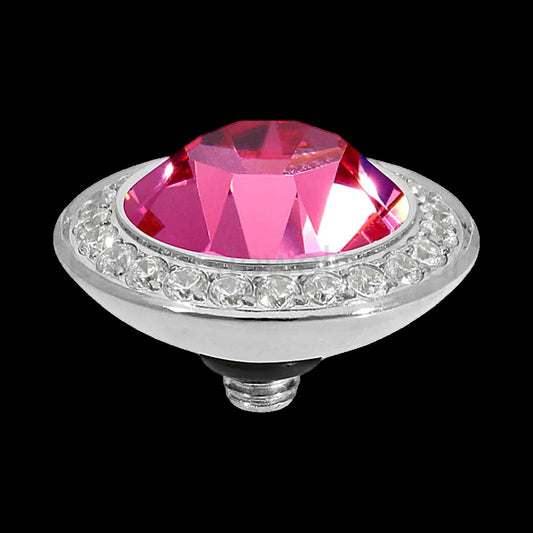 QUDO Tondo Deluxe Top 0.51" Silver | Pink Crystal Collection - image 2