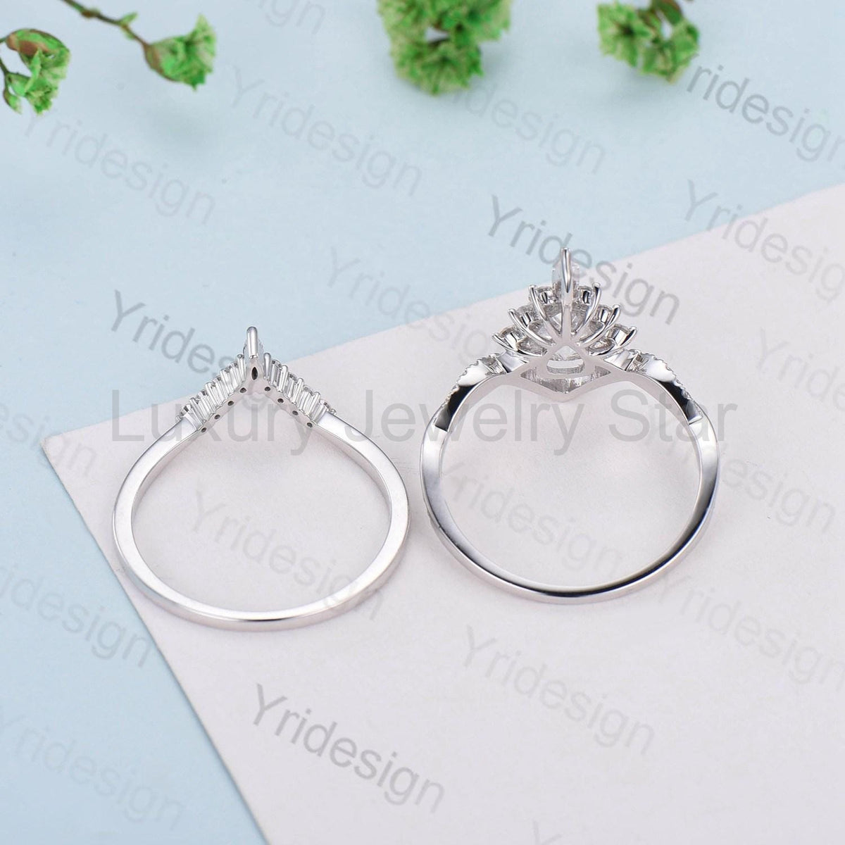 Retro pear shaped salt pepper diamond engagement ring art deco vintage pepper diamond - image 6