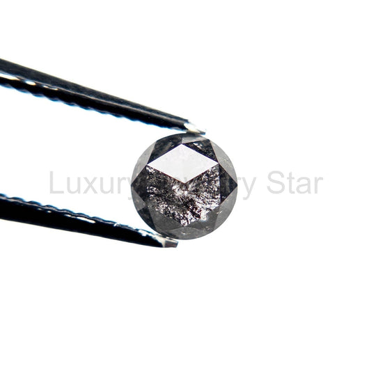 .68 Carat Black Rose Cut Round Diamond - image 2