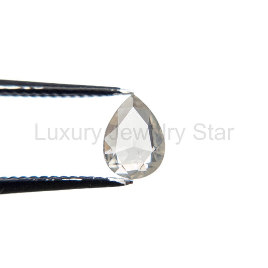 .70 Carat Icy White Rose Cut Pear Diamond - image 2