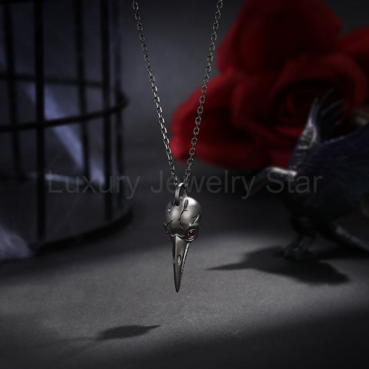 Unique Gothic Style Garnet Crow Inspired Necklace Halloween Jewelry - image 2