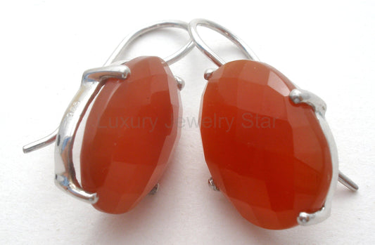 Carnelian Pierced Dangle Earrings - image 2