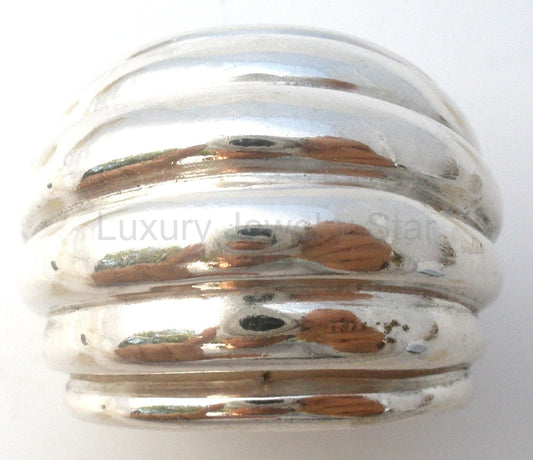 Substantial Dome Ring Sterling Silver Size 7 - image 2