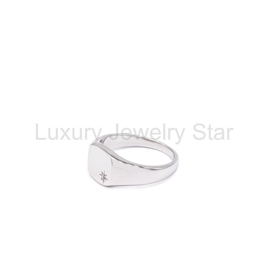 Silver Aquamarine Birthstone Ring - image 2