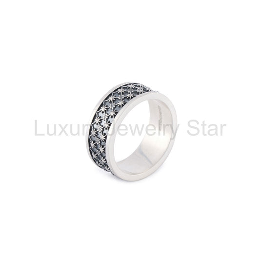 Silver Jacquard Ring - image 2