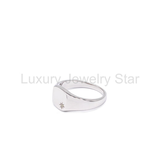 Silver Opal Birthstone Ring - image 2