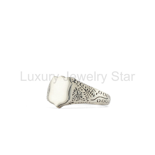 Silver Shield Ring - image 2