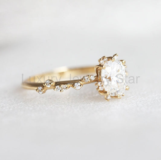 Bokeh Cushion Moissanite Ring - Ready to Ship-new - image 2