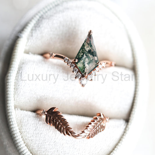 Gold Leaf Ring Nesting Band - Ready to Ship-new - image 2
