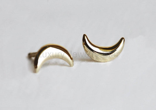 Gold Moon Earrings, Gold Crescent Earrings - Ready to Ship-new - image 2