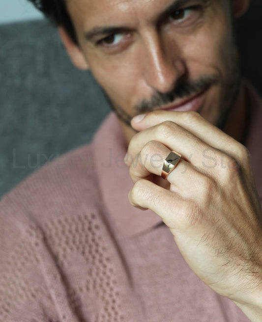 Orson cracked signet ring - Ready to Ship-new - image 2