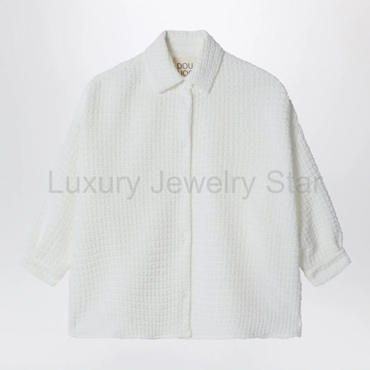 Douuod - Aneto white shirt in textured fabric - image 2