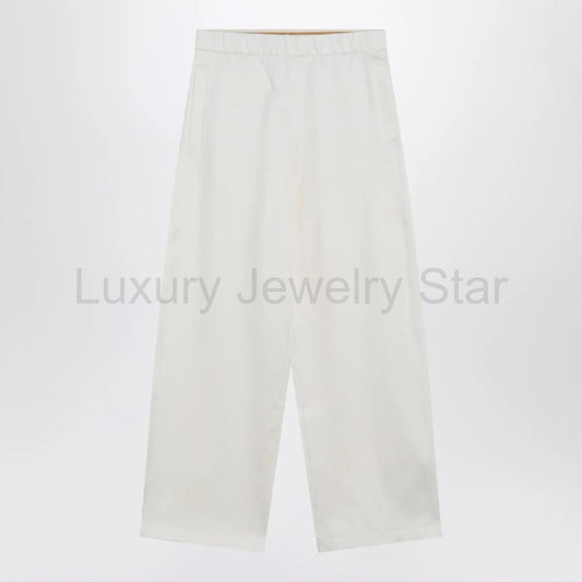 Max Mara - White silk blend trousers - image 2