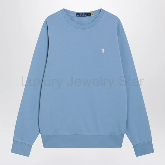 Polo Ralph Lauren - Light blue cotton crew-neck sweatshirt - image 2