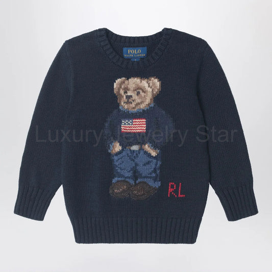 Polo Ralph Lauren - Navy blue Polo Bear cotton sweater - image 2