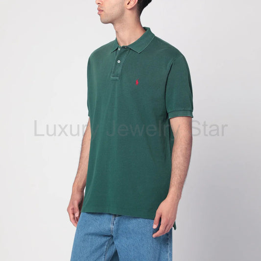 Polo Ralph Lauren - Washed forest green cotton polo - image 2