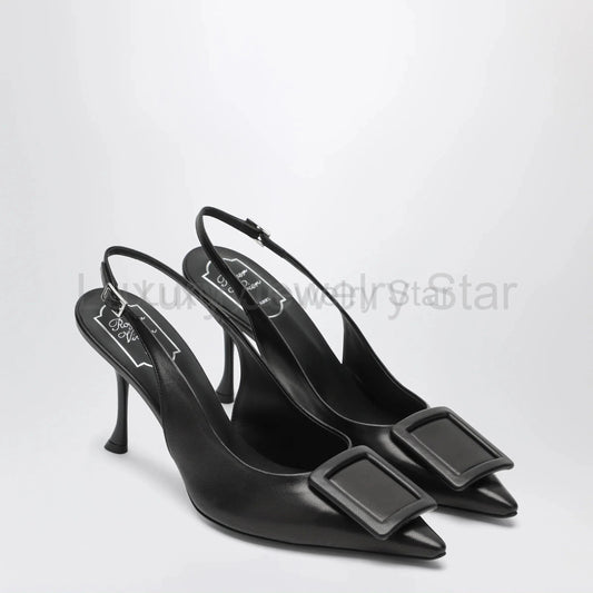 ROGER VIVIER - Viv in the City' nappa leather slingbacks black - image 2