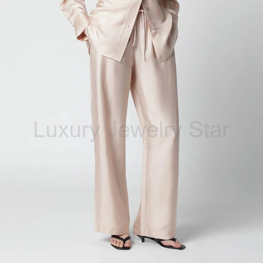 Róhe - Light pink silk trousers - image 2
