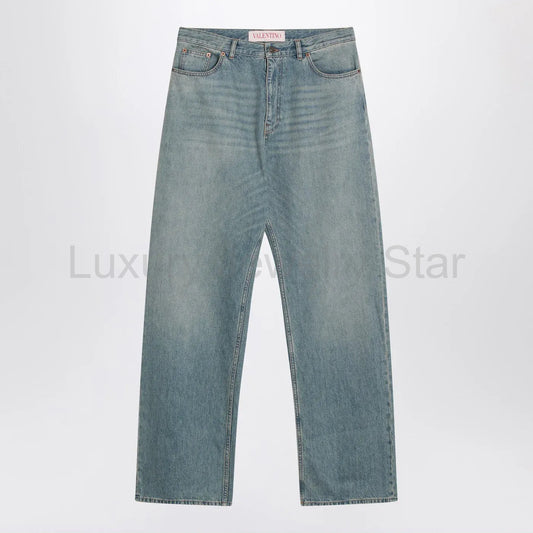 Valentino - Light blue jeans with washed effect - image 2