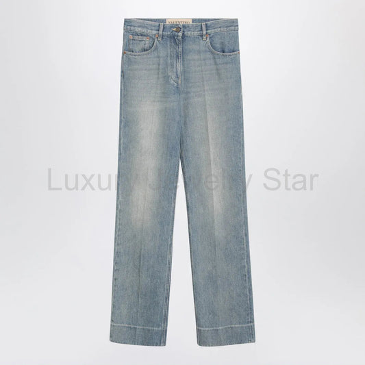 Valentino - Light blue washed-effect jeans - image 2