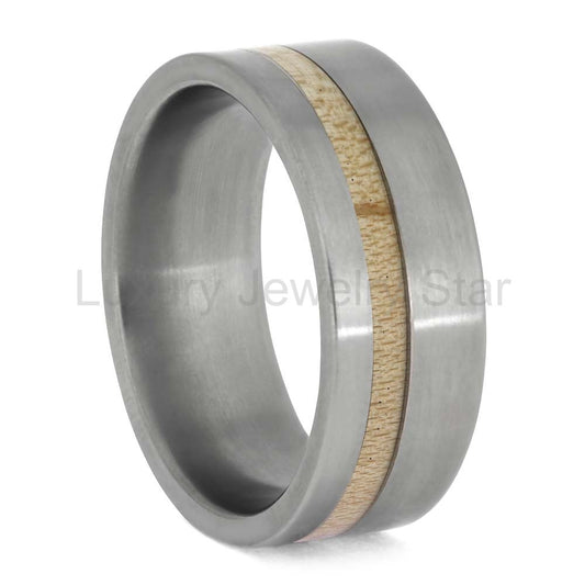 Baseball Bat Wedding Band for Men in Titanium - image 2