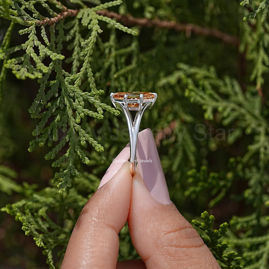 Dutch Marquise Moissanite Spilt Shank Wedding Ring
