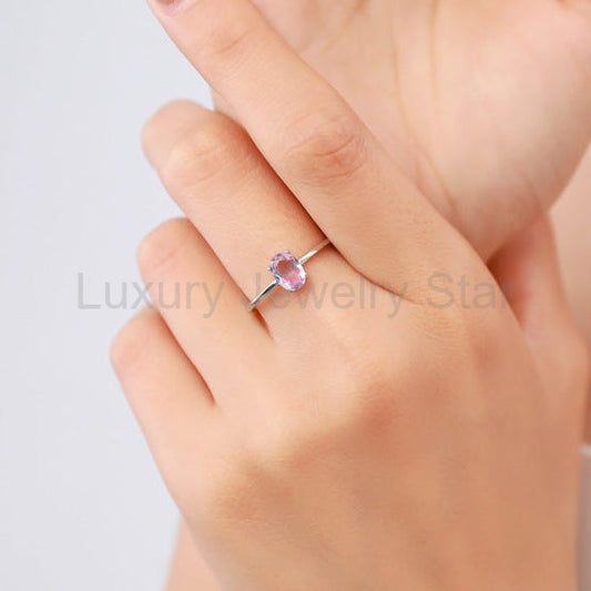 Oval Cut Watermelon Tourmaline Ring - image 2