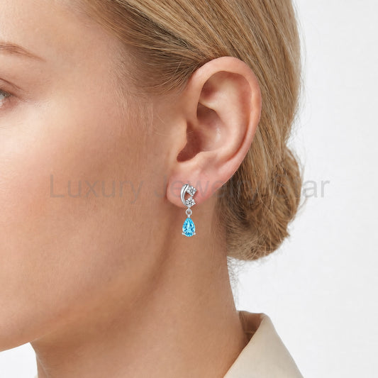 Topaz Drop Earrings - image 2