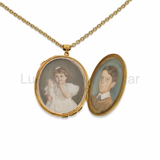 Antique Turquoise and Seed Pearl Pendant Locket - image 2