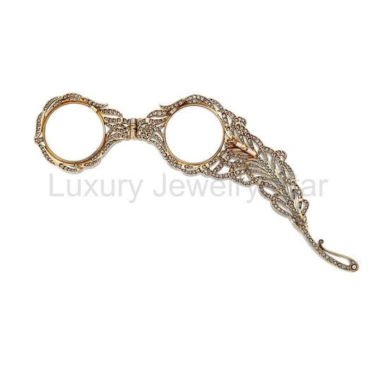 Howard & Co. Edwardian Diamond Lorgnette Pendant - image 2