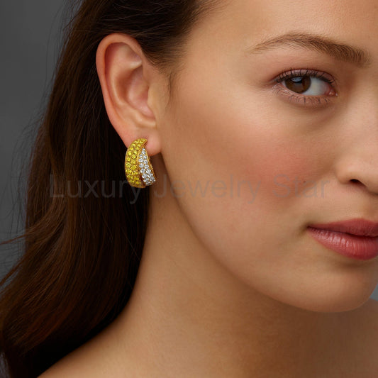 Van Cleef & Arpels Paris Fancy Yellow Diamond Earrings - image 2