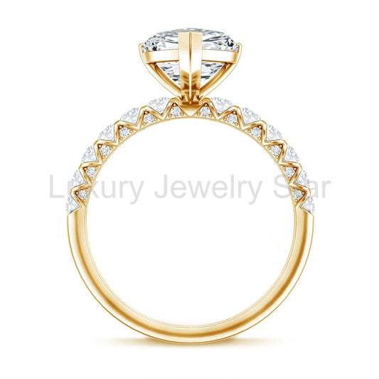 2 Carat Heart Shaped Lab Grown Diamond Engagement Ring with IGI Certificate - image 2