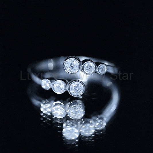 Bezel Set Lab Grown Diamond Anniversary Ring for Women - image 2